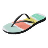 Zonnegewassen Neon Teenslippers (Schuin)