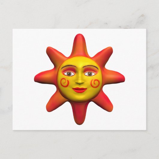 Zonnegezicht Briefkaart (Voorkant)