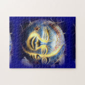 zonnegezicht / maangezicht puzzel legpuzzel (Horizontaal)