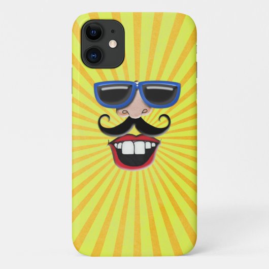 Zonnegezicht met zonnebrillen Case-Mate iPhone case (Achterkant)