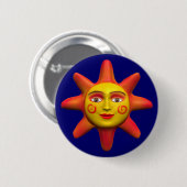 Zonnegezicht Ronde Button 5,7 Cm (Voorkant /achterkant)