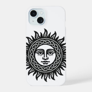 Zonnegezicht Sigil – Zwart Zon Embleem iPhone 15 Case