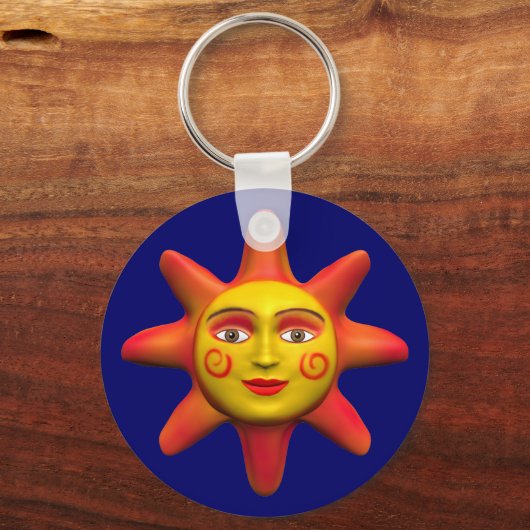 Zonnegezicht Sleutelhanger (Voorkant)