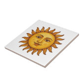 Zonnegezicht Tegeltje (Zijkant)