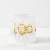 Zonnegezichten Matglas Koffiemok (Voorkant links)