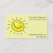 Zonnegezinscentrum kinderopvang visitekaartje (Voorkant)
