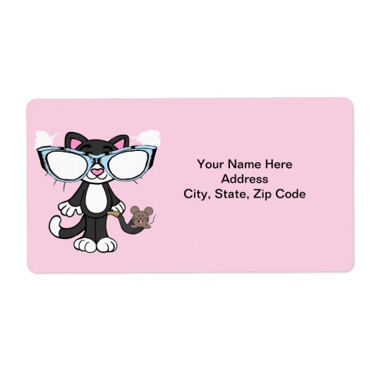 Zonneglazen Cat Mouse Etiketten (Voorkant)