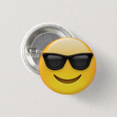Zonneglazen Emoji Button (Voorkant /achterkant)