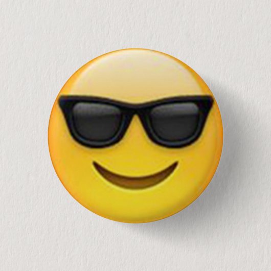 Zonneglazen Emoji Button (Voorkant)