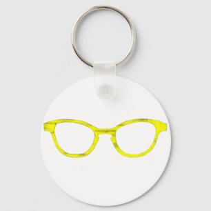 Zonneglazen gele riem de MUSEUM Zazzle Gifts Sleutelhanger