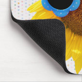 Zonneglazen op Muismat zonnebloemen (Hoek)