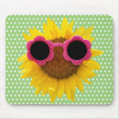 Zonneglazen op Muismat zonnebloemen (Voorkant)