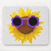 Zonneglazen op Muismat zonnebloemen (Voorkant)