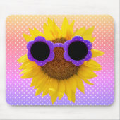 Zonneglazen op Muismat zonnebloemen (Voorkant)