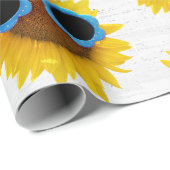 Zonneglazen op zonnebloemkool cadeaupapier (Rol Hoek)