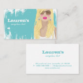 Zonneglazen Visitekaartje Mode Blonde Blue (Voorkant / Achterkant)