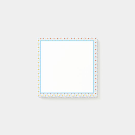 Zonnegloed Strepen Schachbrett Plaknotitie Post-it® Notes (Voorkant)