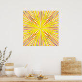 Zonnegloed String Poster (Keuken)
