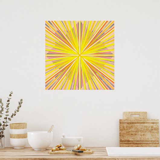 Zonnegloed String Poster (Keuken)