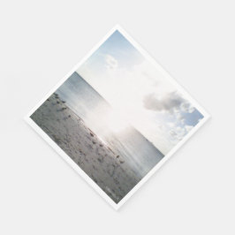 Zonneglorie aan het strand servet