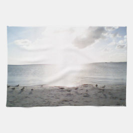 Zonneglorie Aan Het Strand Theedoek