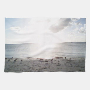 Zonneglorie Aan Het Strand Theedoek