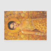 Zonnegodin Klimt-geïnspireerde Gouden Eeuw Decoupa Tissuepapier (Voorkant)