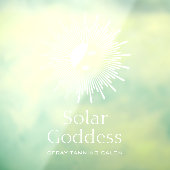 Zonnegodin Meisje Sproei Bruining Salon Ramenstick Raamsticker (Vel 3)