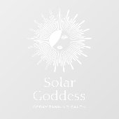 Zonnegodin Meisje Sproei Bruining Salon Ramenstick Raamsticker (Vel)