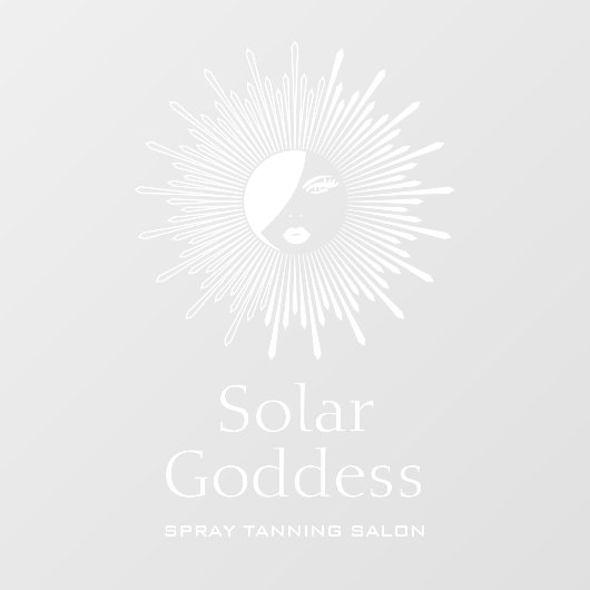 Zonnegodin Meisje Sproei Bruining Salon Ramenstick Raamsticker (Vel)