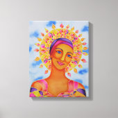 Zonnegodin van Rita Loyd Canvas Afdruk (Voorkant)