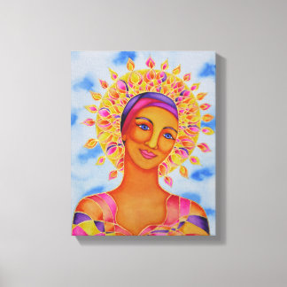Zonnegodin van Rita Loyd Canvas Afdruk