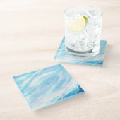 Zonnegolf Glazen Onderzetter (Schuin)