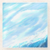 Zonnegolf Glazen Onderzetter (Voorkant)