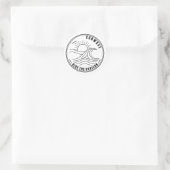 Zonnegolf Ronde Sticker (Tas)