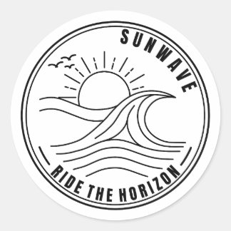 Zonnegolf Ronde Sticker