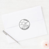 Zonnegolf Ronde Sticker (Envelop)