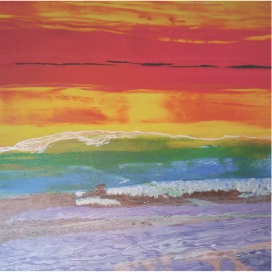 Zonnegolven Sticker (Voorkant)