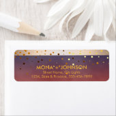 Zonnegoudglitter Sparkle Confetti Moderne Stippen Etiket (Insitu)