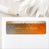 Zonnegoudglitter Sparkle Confetti Moderne Stippen Etiket (Insitu)