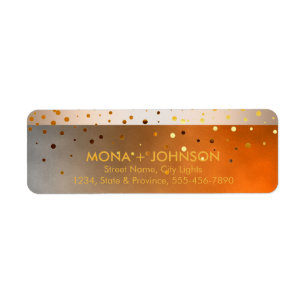 Zonnegoudglitter Sparkle Confetti Moderne Stippen Etiket