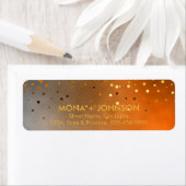 Zonnegoudglitter Sparkle Confetti Moderne Stippen Etiket (Insitu)