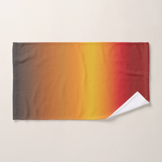 Zonnegradiënt Vibrant Rood Oranje Geel Ombre Bad Handdoek (Handdoek)