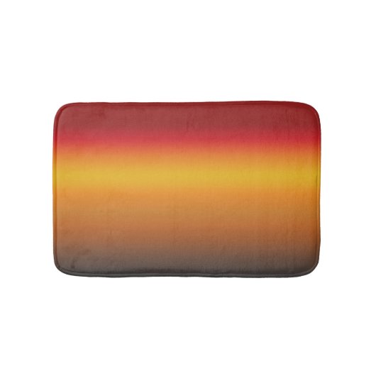 Zonnegradiënt Vibrant Rood Oranje Geel Ombre Badmat (Voorkant)