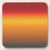 Zonnegradiënt Vibrant Rood Oranje Geel Ombre Bier Onderzetter (Voorkant)