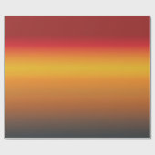 Zonnegradiënt Vibrant Rood Oranje Geel Ombre Cadeaupapier (Vlak)