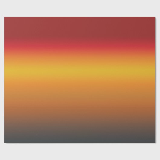 Zonnegradiënt Vibrant Rood Oranje Geel Ombre Cadeaupapier (Vlak)