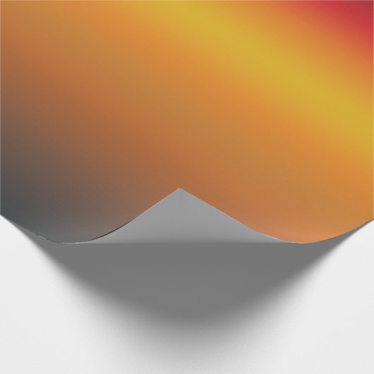 Zonnegradiënt Vibrant Rood Oranje Geel Ombre Cadeaupapier (Hoek)