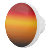Zonnegradiënt Vibrant Rood Oranje Geel Ombre Keramische Knop (Rechts)