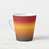 Zonnegradiënt Vibrant Rood Oranje Geel Ombre Latte Mok (Linkerhoek)